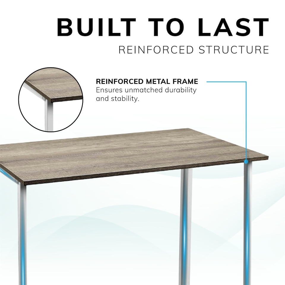 image 1 of Folding Wooden Computer Desk Foldable Study Coffee Table Laptop Office PC in White White