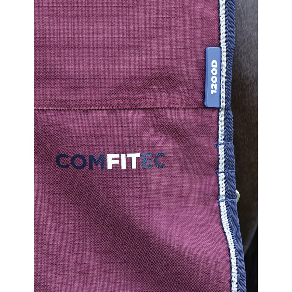 image 1 of Weatherbeeta Comfitec Essential Standard-Neck Horse Turnout Rug | Purple | Burgundy/Navy | 5Ft | 1
