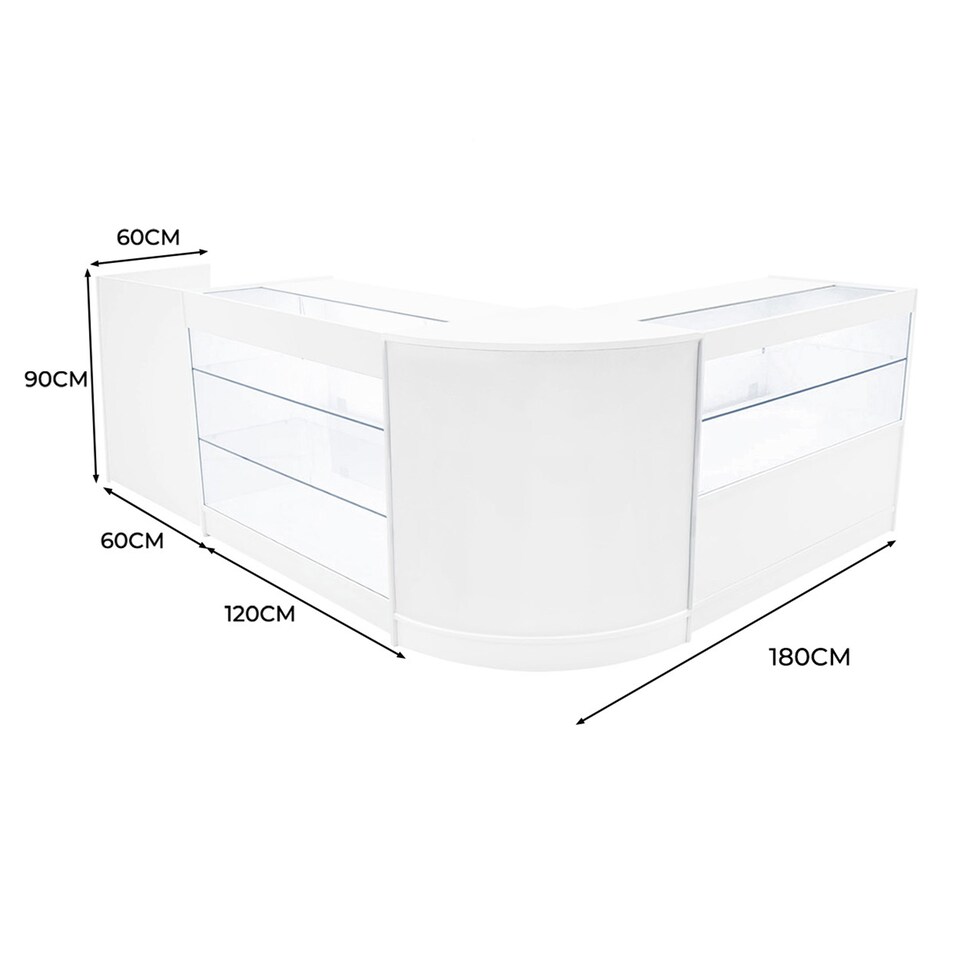 image 1 of Vega LED Shop Counter Set K1200, C1200, TB60 & CM60 - White