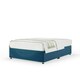 image 1 of Marine Blue Plush Velvet No Drawer Divan Base Double
