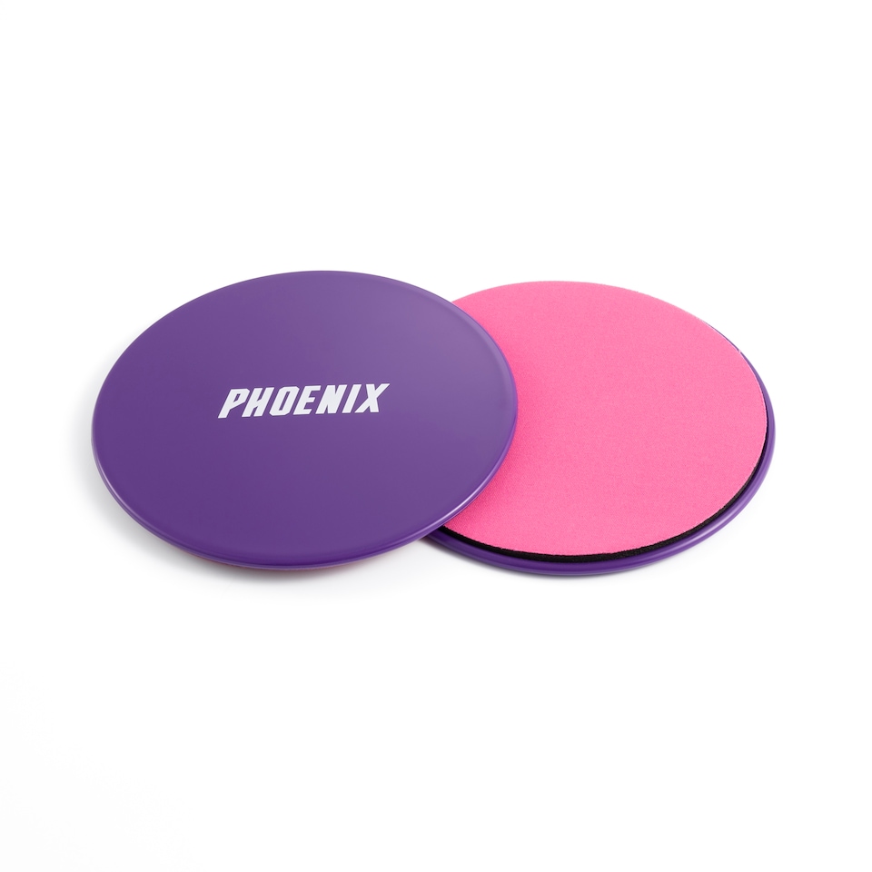 image 1 of Phoenix Fitness Dual Sided Gliding Discs Pink | Pink
