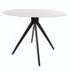 image 6 of Aspen White 100cm Round Dining Table with 4 Curve Plastic Chairs - Modern Dining Set | White | White | One Size | 1