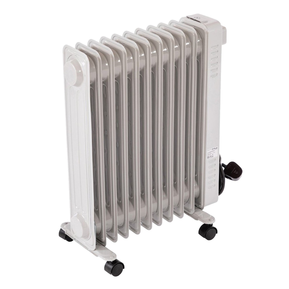 image 1 of 2500W 11 Fin Portable Oil Filled Radiator Electric Heater