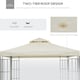 image 3 of Outsunny 3(m) 2 Tier Garden Gazebo Top Cover Replacement Canopy Roof Cream White