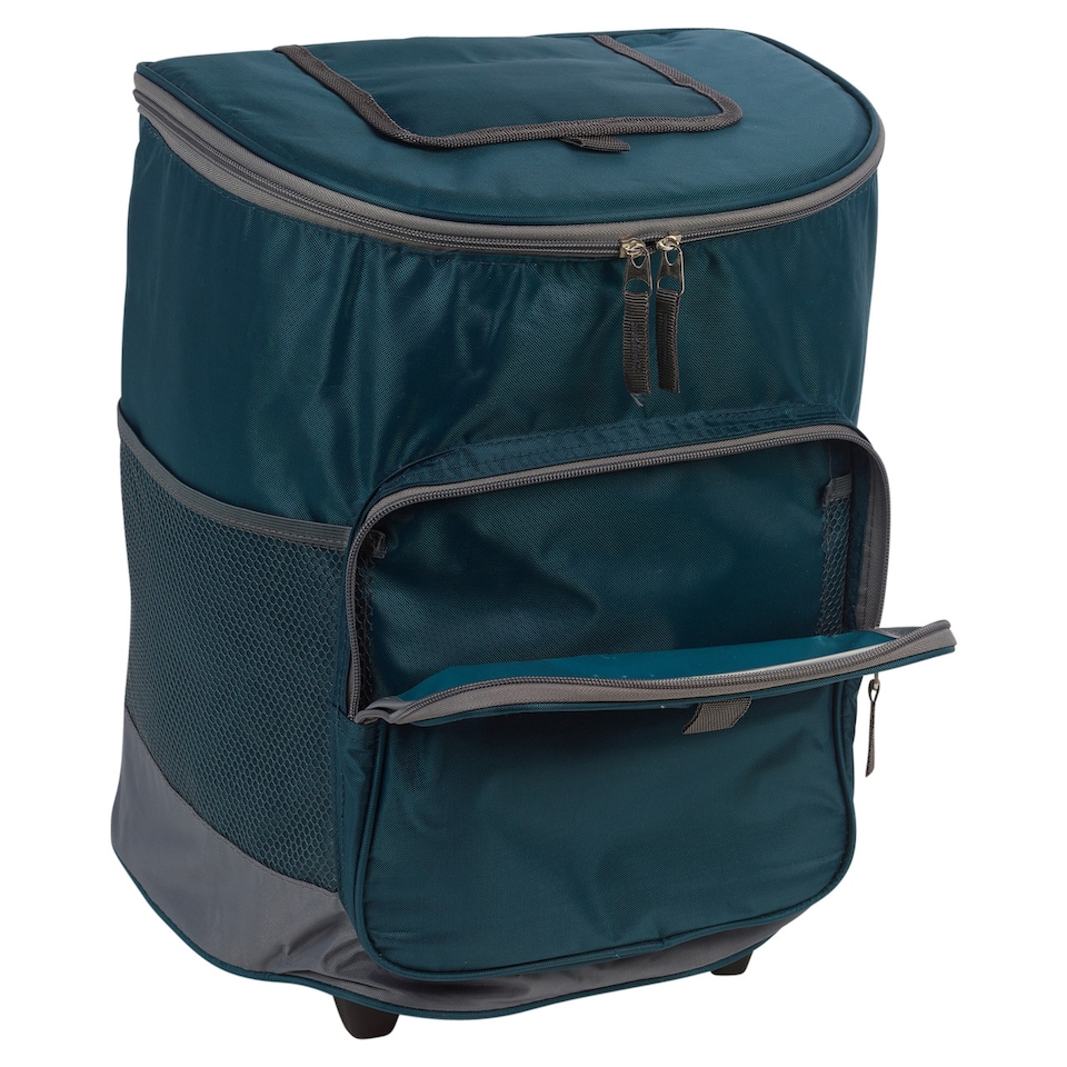 image 1 of 28L Insulated Large Cooler Bag Trolley Cart | Blue | 1