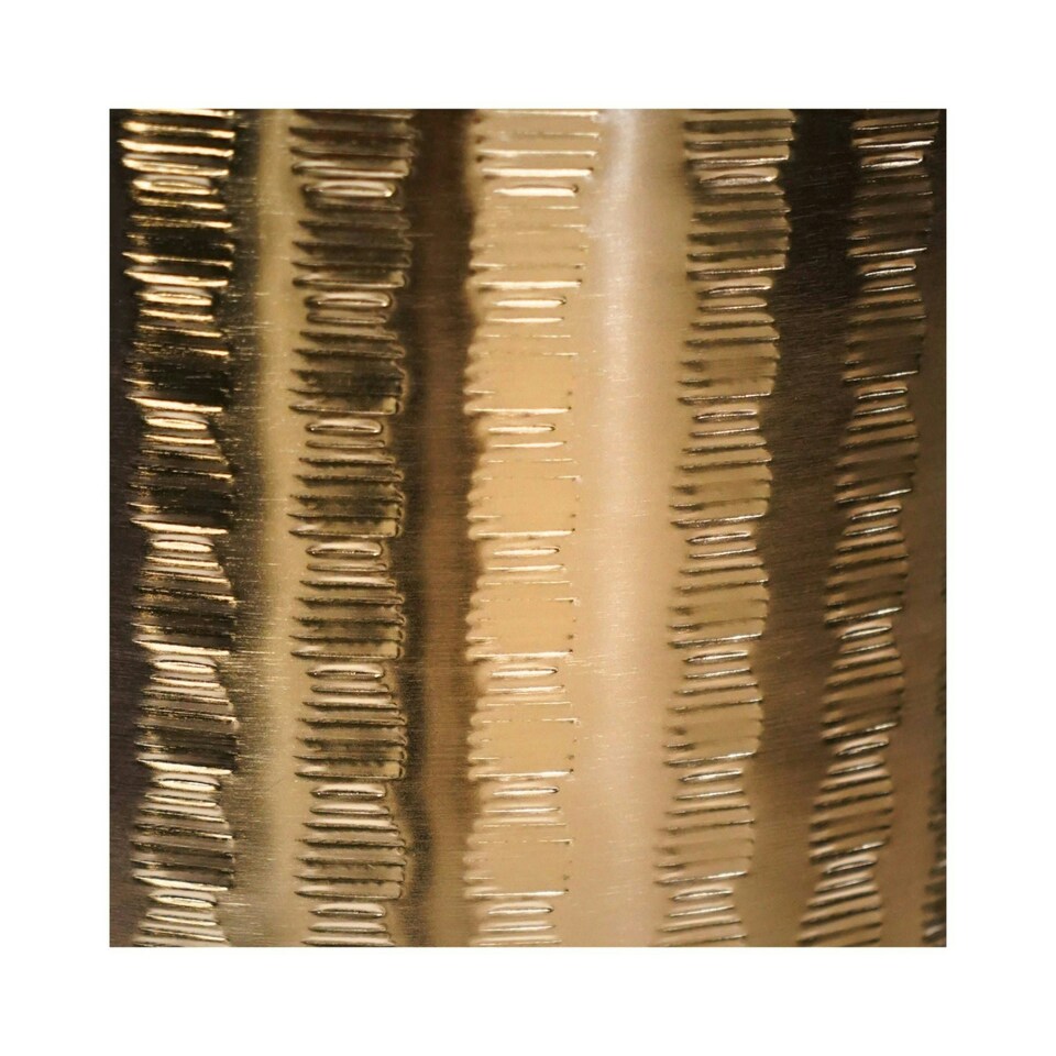 image 1 of Zendaya Embossed Metal Planter with Stand Silver