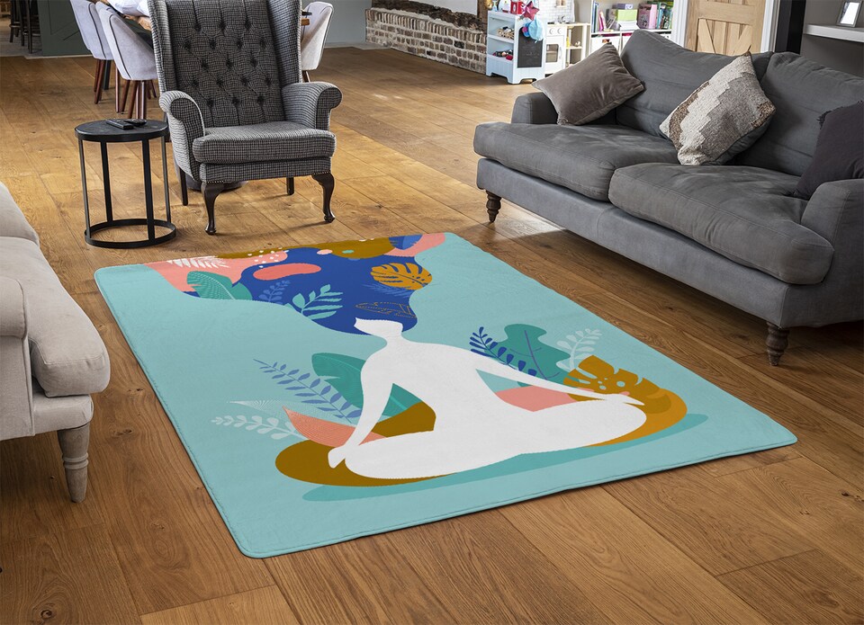 image 1 of Mindfulness, Meditation And Yoga Designer Rug | Multi