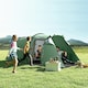 image 7 of Outsunny 3 Man Camping Tent with Porch and Weather-Resistant Rainfly, Green