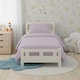 image 2 of Flannelette Cotton Cot Bed Duvet Cover Set Brushed Warm Bedding Set | Purple | Lilac | Toddler