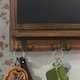 image 3 of Wooden Chalkboard With Wall Hooks Brown Brown | One Size