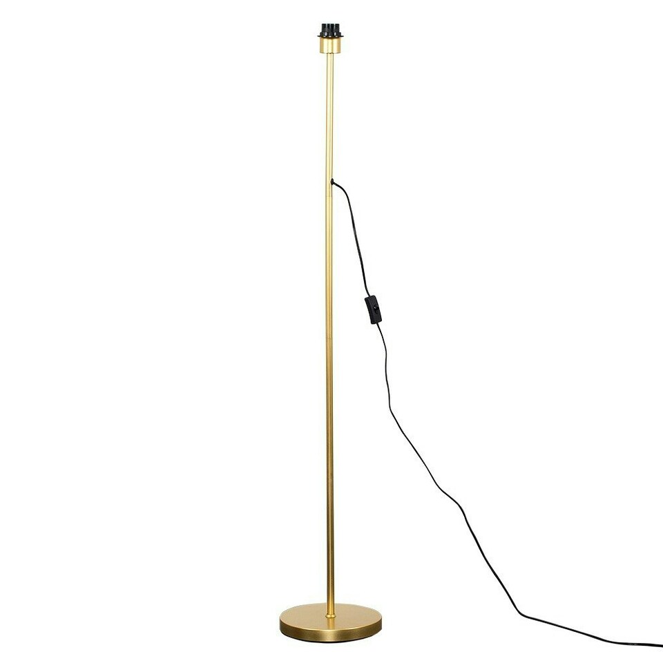 image 1 of ValueLights Modern Standard Floor Lamp Base In Gold Effect Metal Finish | Gold