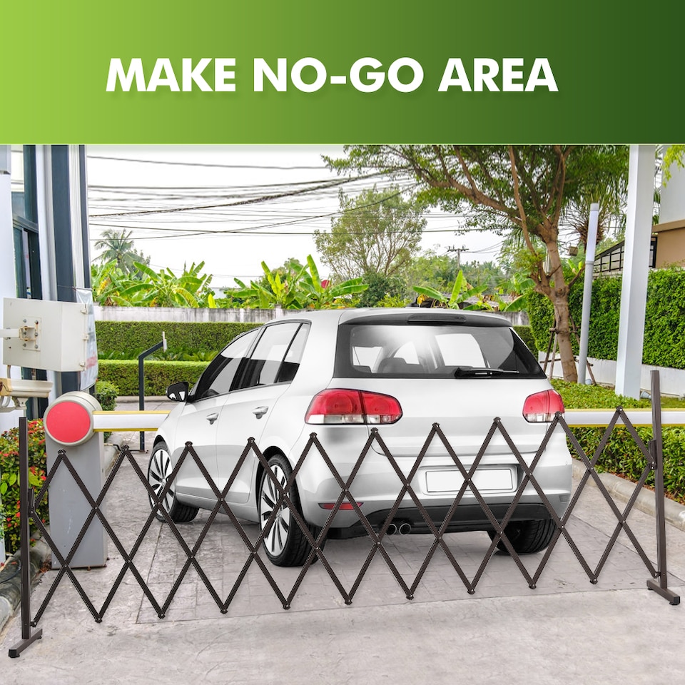 image 1 of Security Gate Pet Baby Metal Barrier Garden Indoor Outdoor Expandable  3.3M