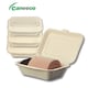 image 3 of Bagasse Sugarcane Takeaway Boxes 7x5 Clamshell Containers, PFAS Free, TUV Home Compostable Certified Food Boxes for Hot & Cold Meals, Restaurants, Parties & Catering