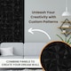 image 5 of NOVECRAFTO Geometric Diamond 3D Wall Panels – 6 Sheets Covering 1.5 sqm (16.15 sqft) – Matte PVC Cladding Panels 50x50cm Diamond Design Black