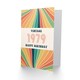 image 2 of Vintage Retro Him Her Rainbow Born 1979 Aged 46 Years Old 46th Birthday Card