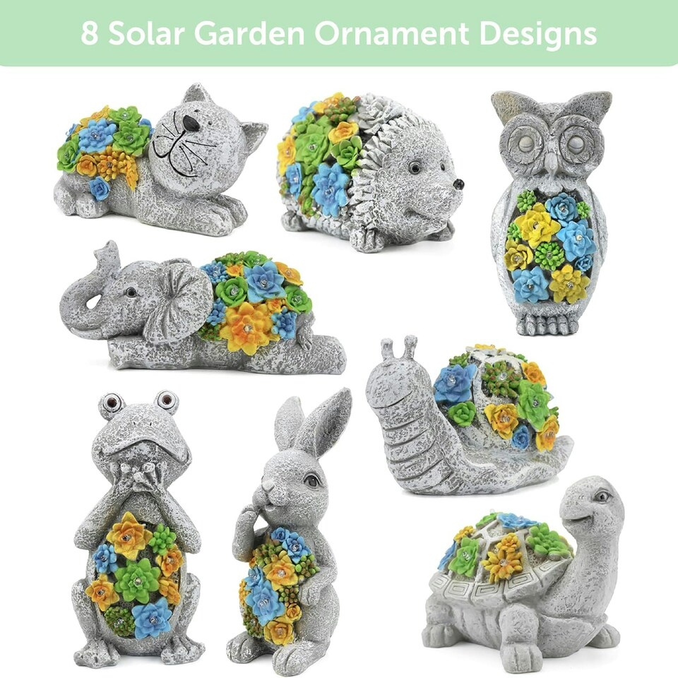 image 1 of Pack of 1 Solar Snail Garden Ornament Grey | One Size
