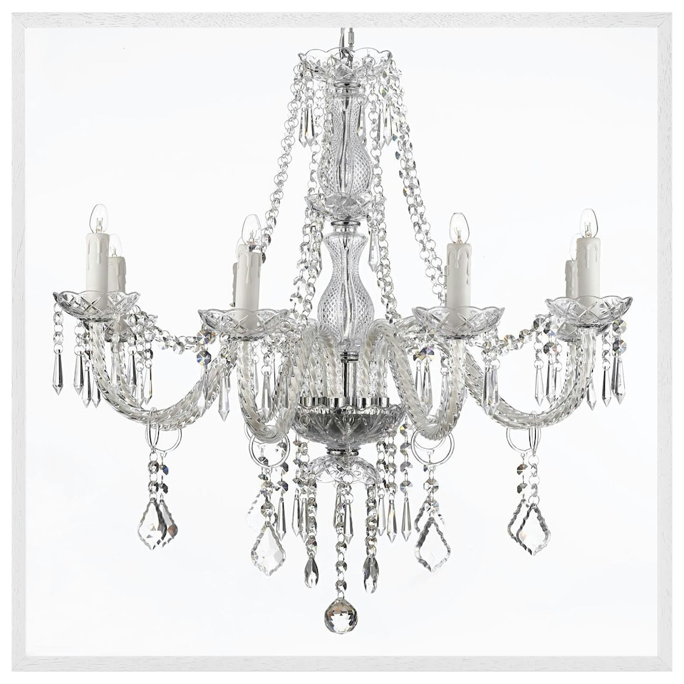image 1 of Chandelier (Picture Frame) White | L
