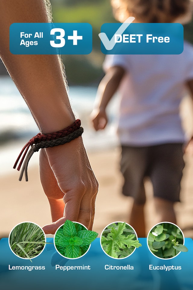 image 1 of Active Era Mosquito Repellent Band - 18 pack PU band Dark brown x6 Light brown x6 Black x6
