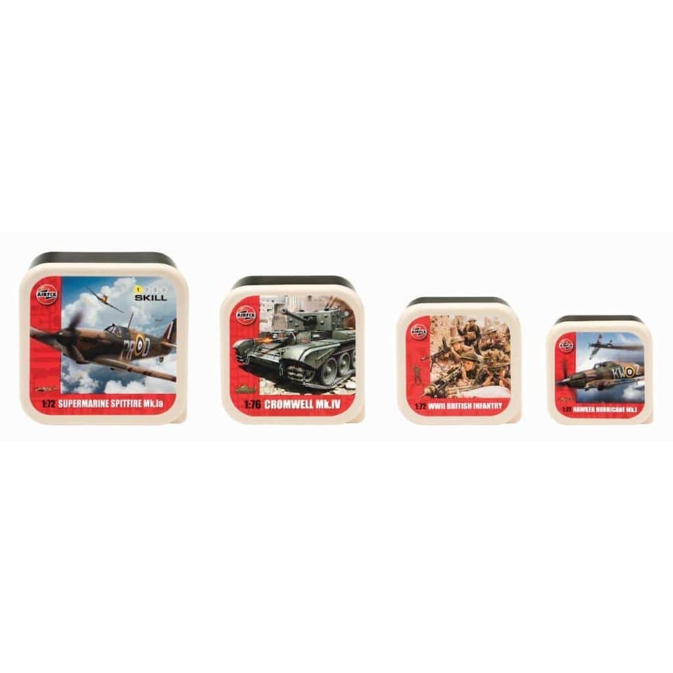 Snack Tubs: 4 x Airfix Model Plane Snack Tubs - Tesco Groceries