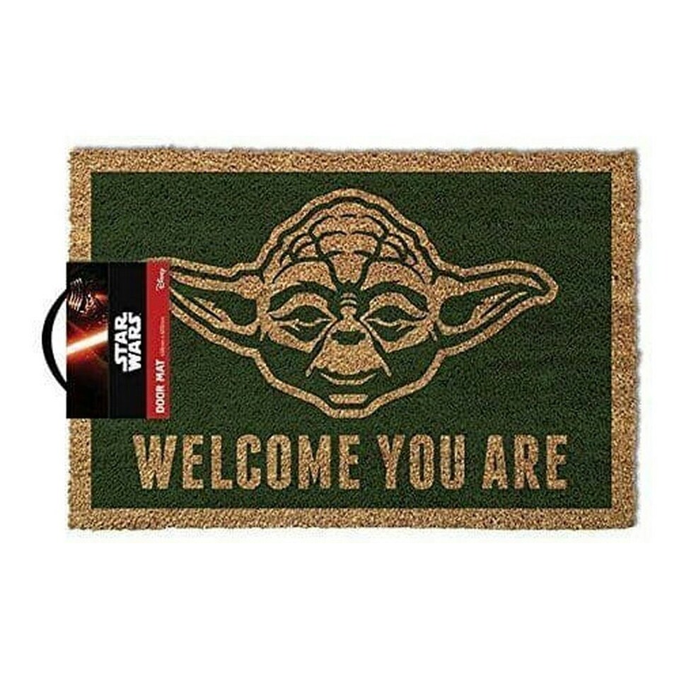 Star Wars Yoda Doormat - Green/Brown - One Size