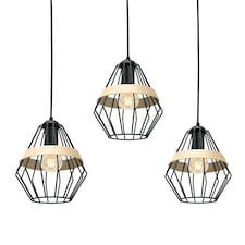 Milagro Pendant Lamp Cliff Black 3XE27