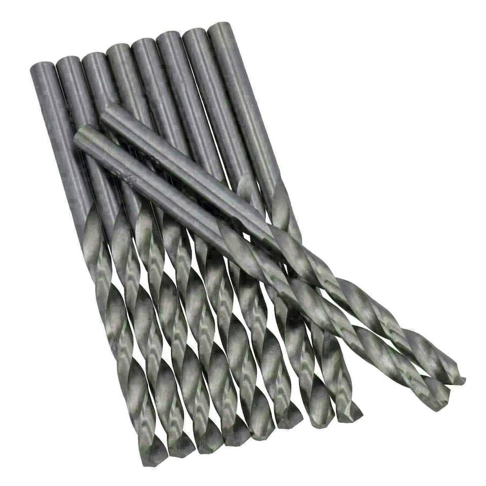 image 1 of 4mm HSS-G Metric MM Drill Bits for Drilling Metal Iron Wood Plastics 10pc