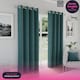 image 1 of Enhanced Living Austin Blackout, Thermal Teal Curtains with Eyelet Header (PAIR) - 66x90 inch (168x229cm)