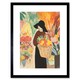 image 1 of Flower Market Danish Pastel Aesthetic Watercolour 9x7" Black Framed Wall Art Print
