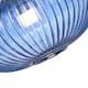 image 4 of Modern Designer Navy Midnight Blue Line Ribbed Glass Oval Pendant Lamp Shade | Blue | Midnight Blue | 1