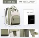 image 6 of LOVEVOOK Nappy Bag Backpack, Baby Bag with Changing Pad, Large Diaper Backpack Boy Girl, Waterproof Baby Registry Bag for Mom Dad with Stroller Buckles, Beige-green | Green | beige-green