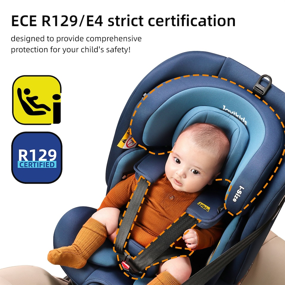 image 1 of JoviKids Spin Ranger TT Car Seat Blue Blue