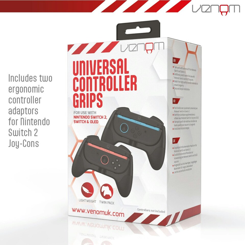 image 1 of Venom Nintendo Switch 2 Joy-Con Controller Adaptor Twin Pack Black | One Size