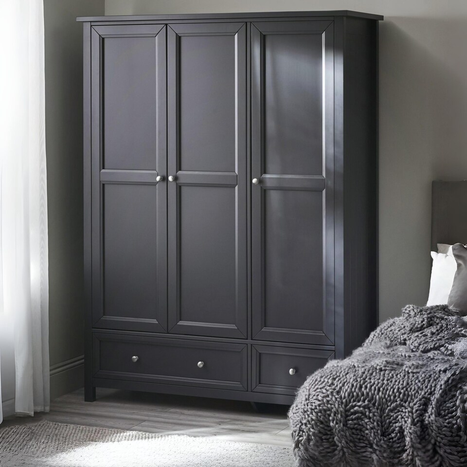 image 1 of Maine 3 Door 2 Drawer Wardrobe - Anthracite
