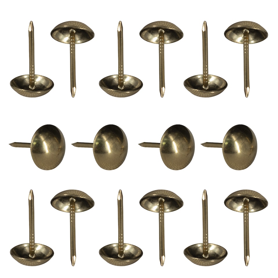 image 1 of 15mm x 9mm Upholstery Nail Tacks Studs Furniture Tacks Push Pins - 10pcs