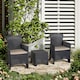 image 2 of Outsunny 3pc Outsunny Balcony Furniture Set - Grey | Bistro Set