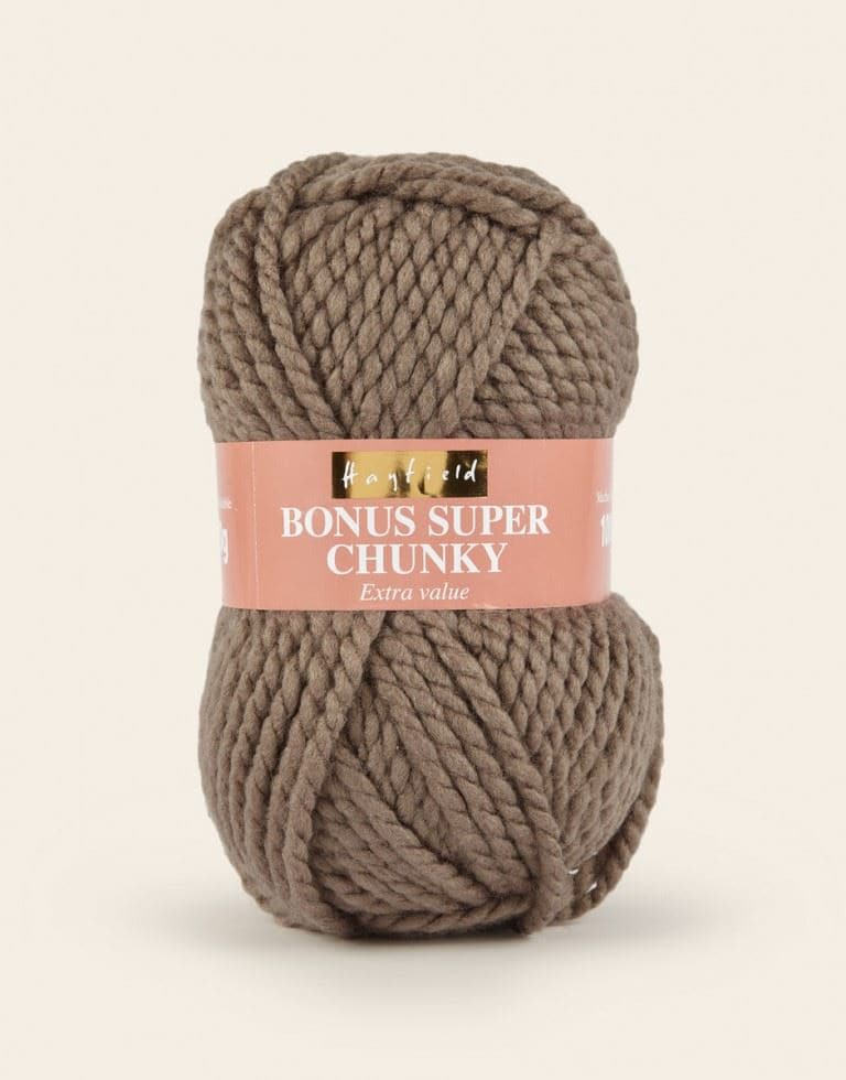 Hayfield Beige Bonus Super Chunky Yarn (Value Pack 10 x 100g Balls) For Crochet, Knitting - 82m per ball