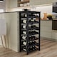 image 5 of Camilo 7-Tier Wine Rack Freestanding Holds 28 Bottles Home Bar Stand 108cm Stand | Black | Black