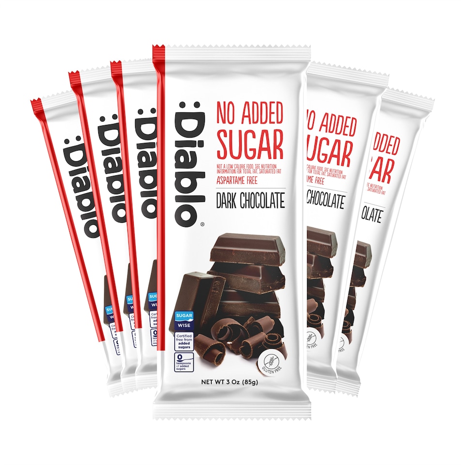 image 1 of Diablo No Added Sugar Dark Chocolate Bar 85g 6 Pack