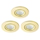 image 1 of BHS 3 x Ruva LED Fire Rated IP65 Recessed Spotlight | Gold | Satin Brass | 1