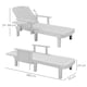 image 7 of Outsunny Set of 2 Resin Reclining Sun Loungers for Garden, Dark Grey 