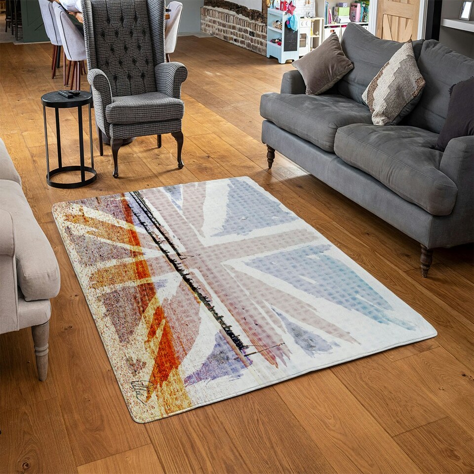 image 1 of Union jack beach (Rug) Blue | XL: 160x230cm