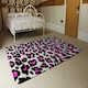 image 3 of Pink Fluffy Leopard (Rug) Pink | Large: 140x200cm