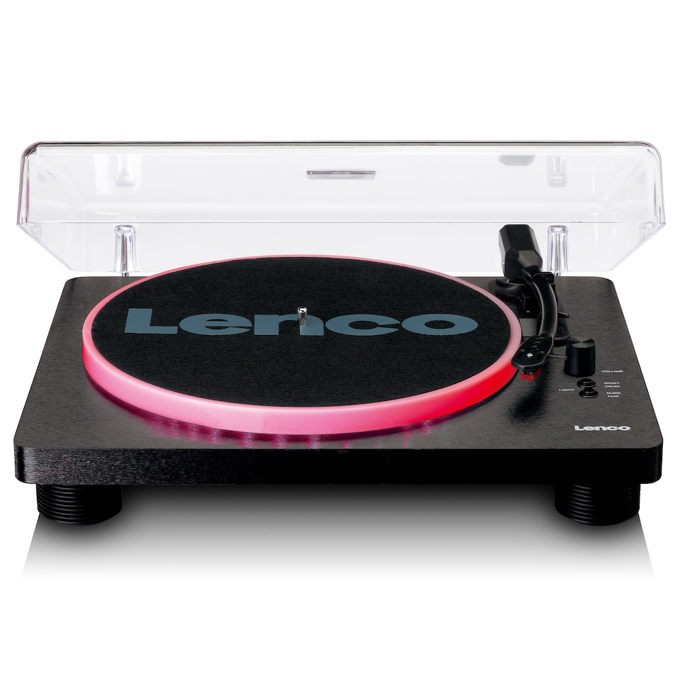 image 1 of LENCO LS-50LEDBK UK - Turntable with PC encoding, speakers and lights