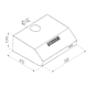 image 6 of SIA STE50SS 50cm Stainless Steel Standard Visor Cooker Hood Kitchen Extractor
