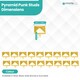 image 2 of 6mm Pyramid Shaped Nail Head Studs Square Metal Leather Rivets - 50pcs