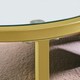 image 3 of Set Of 2 Round Gold Nesting Tables With Tempered Glass | Gold