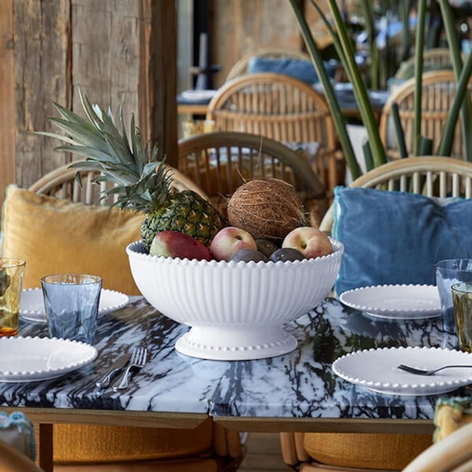 image 1 of Costa Nova Pearl White Centrepiece 32.2cm Serving Bowl White