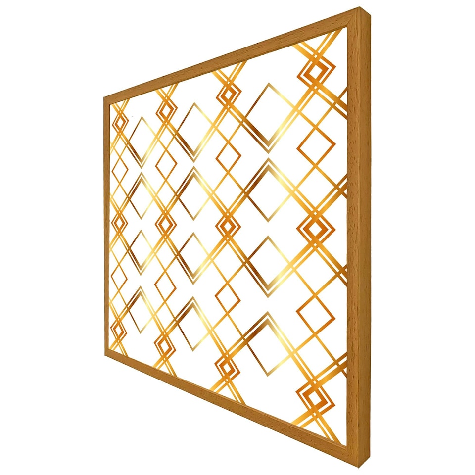 image 1 of Geometric golden pattern (Picture Frame) Black | XL