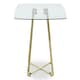 image 1 of Metropolitan Square Gold Finish Dining Table Gold