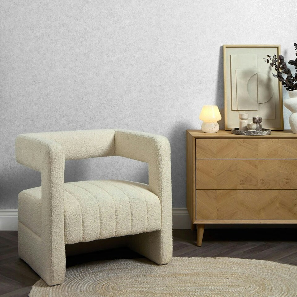 image 1 of Dolomite Metallic Wallpaper in Silver Silver